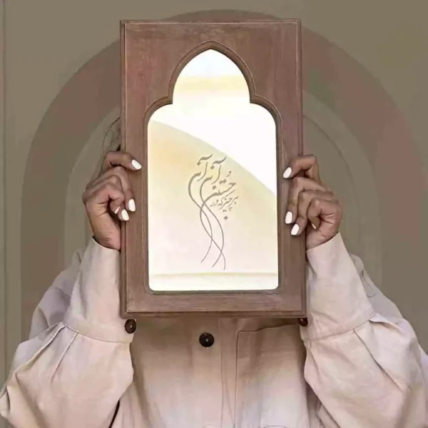 خانه باور آینه دکوراتیو قاب روشن 4